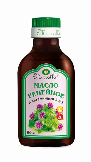 Репейное масло с витаминами А и Е «Мирролла»®