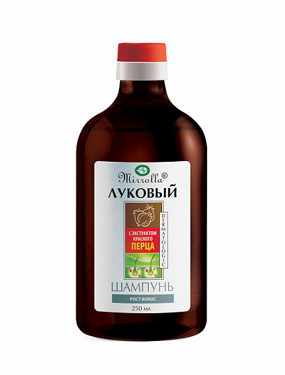 Шампунь луковый с экстрактом красного перца «Мирролла»®