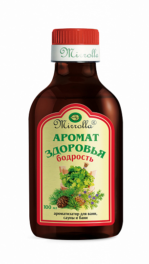 Ароматизатор для ванн, сауны и бани «Аромат здоровья» - «Бодрость» «Мирролла» ®